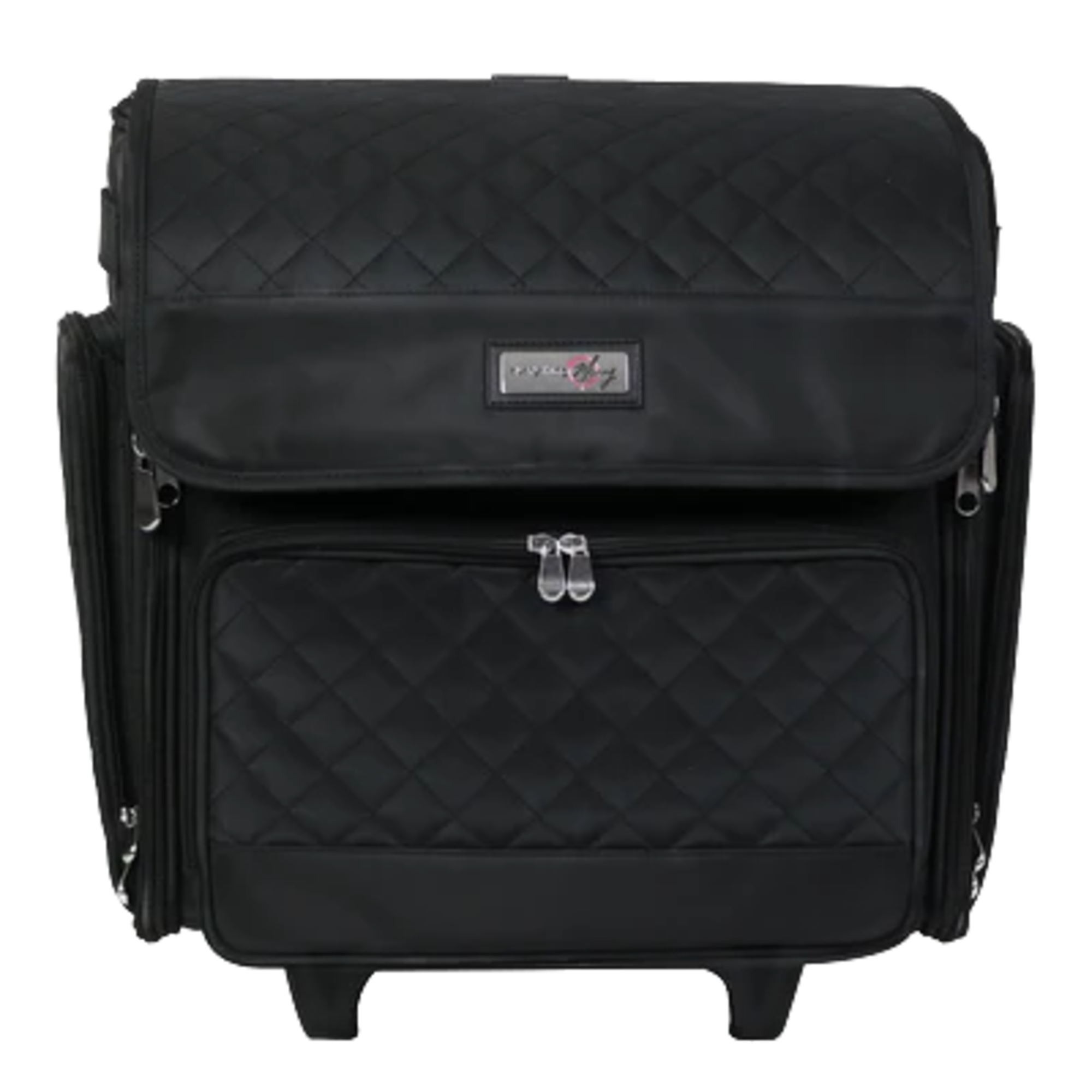 Everything Mary Black Quilted Deluxe Rolling Papercraft Craft Case